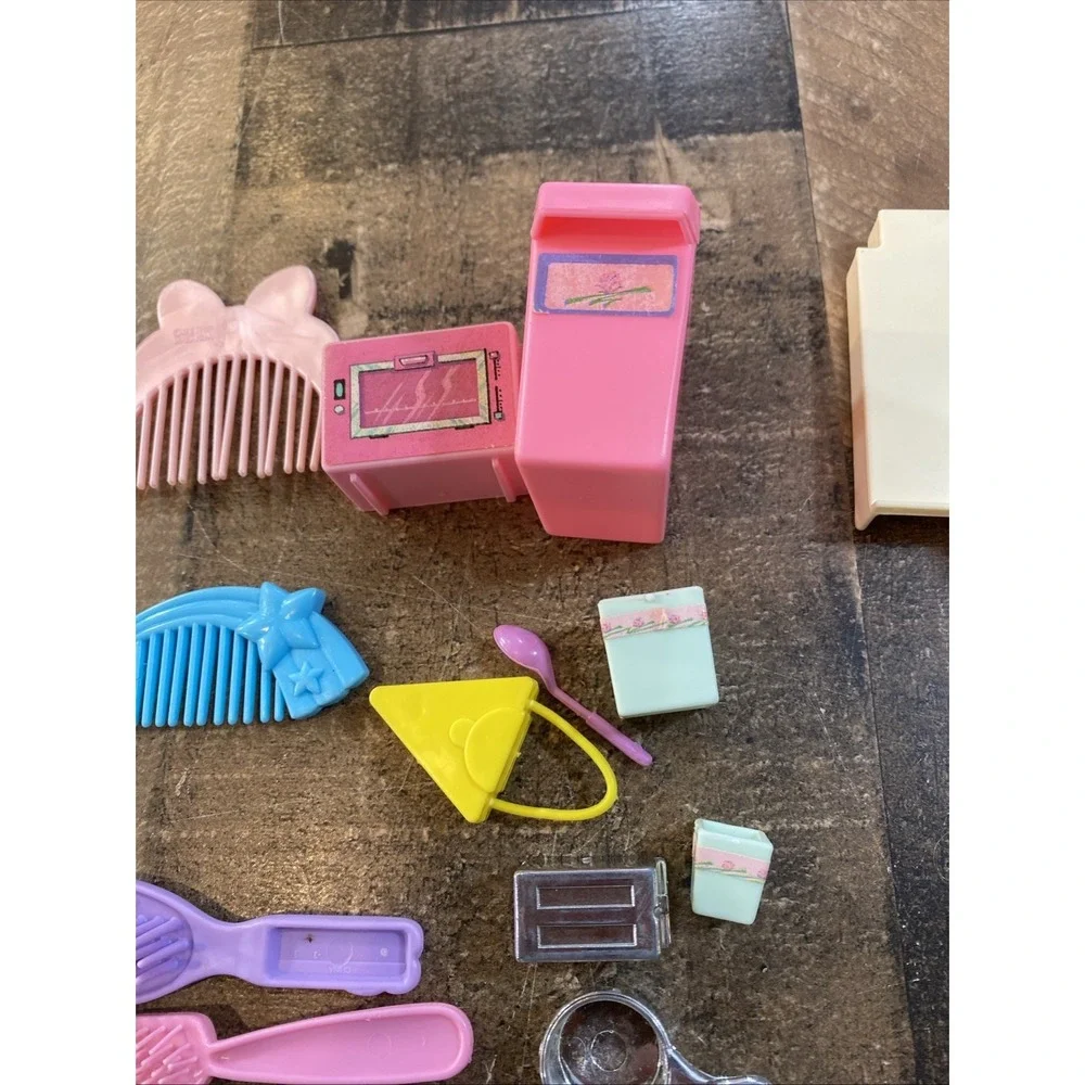 Vintage 1980s-90s Barbie Accessory Lot - 82 Pieces - Shoes, Furniture, Hair Care